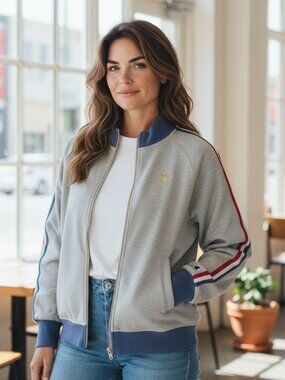 Champion Women's Gold Medal Game Day Full Zip Top - Heather Gray  - 1X